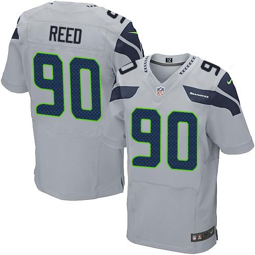 Nike Seahawks #90 Jarran Reed Grey Alternate Men's Stitched NFL Vapor Untouchable Elite Jersey